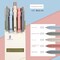 5-Piece Gel Ink Pens, 0.5mm Fine Point, Quick-Dry Black Ink, Morandi Colors